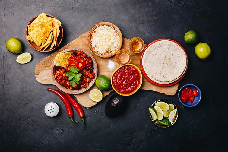 Tequila & Tacos authentic Mexican dishes — birria tacos, enchiladas and margaritas